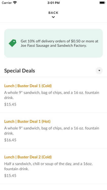 Joe Fassi Sausage And Sandwich