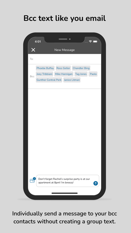 #1. Bcc Text (iOS) By: One Step LLC