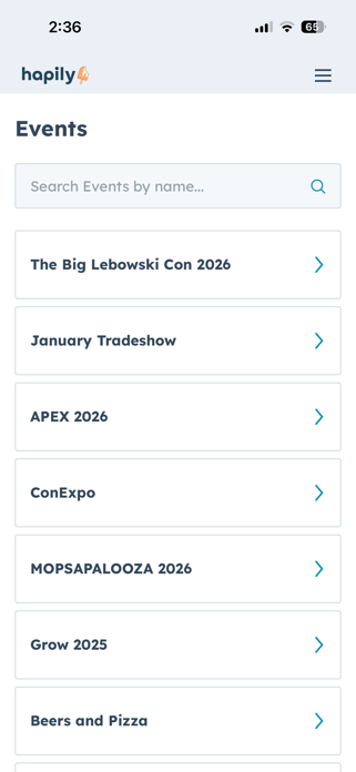 event hapily Screenshot 1 of 6