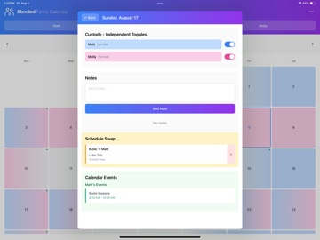 Blended: Co-Parent Calendar iPad screenshot