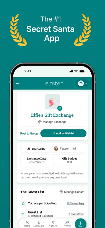 Elfster: The Secret Santa App screenshot 1 of 7