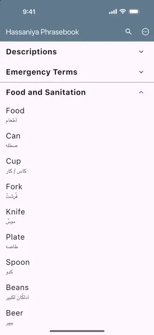 Hassaniya Phrasebook screenshot 4