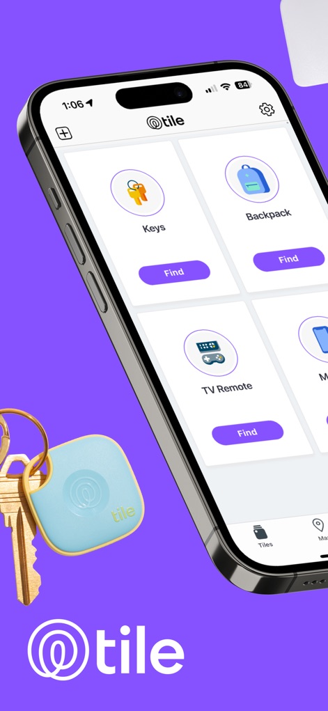 Tile - Find lost keys & phone - App Item Tracking