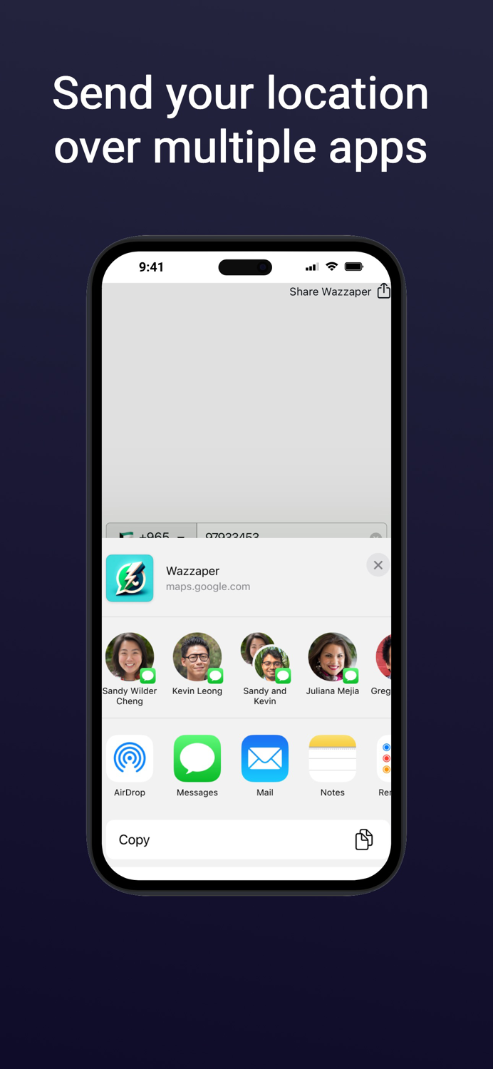 Wazzaper share your location