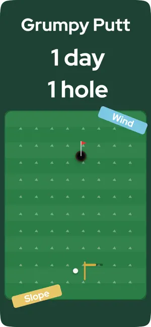 Grumpy Putt: Daily Golf Puzzle screenshot 1
