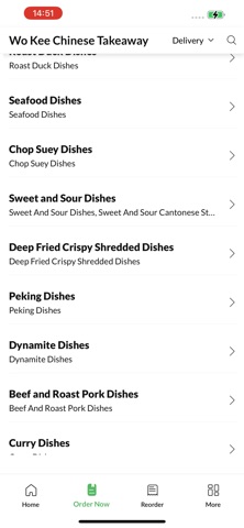 Wo Kee Chinese Takeaway. iPhone screenshot