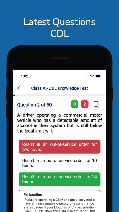 Vermont CDL Permit Practice Screenshot