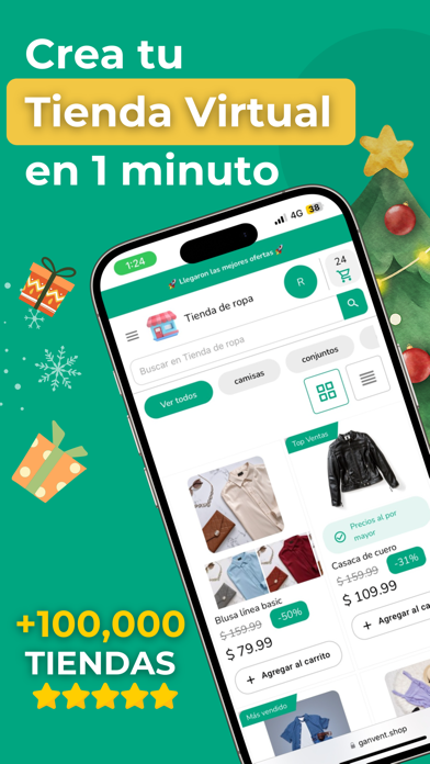 Ganvent Create an online store iPhone screenshot 1 - Shopping app
