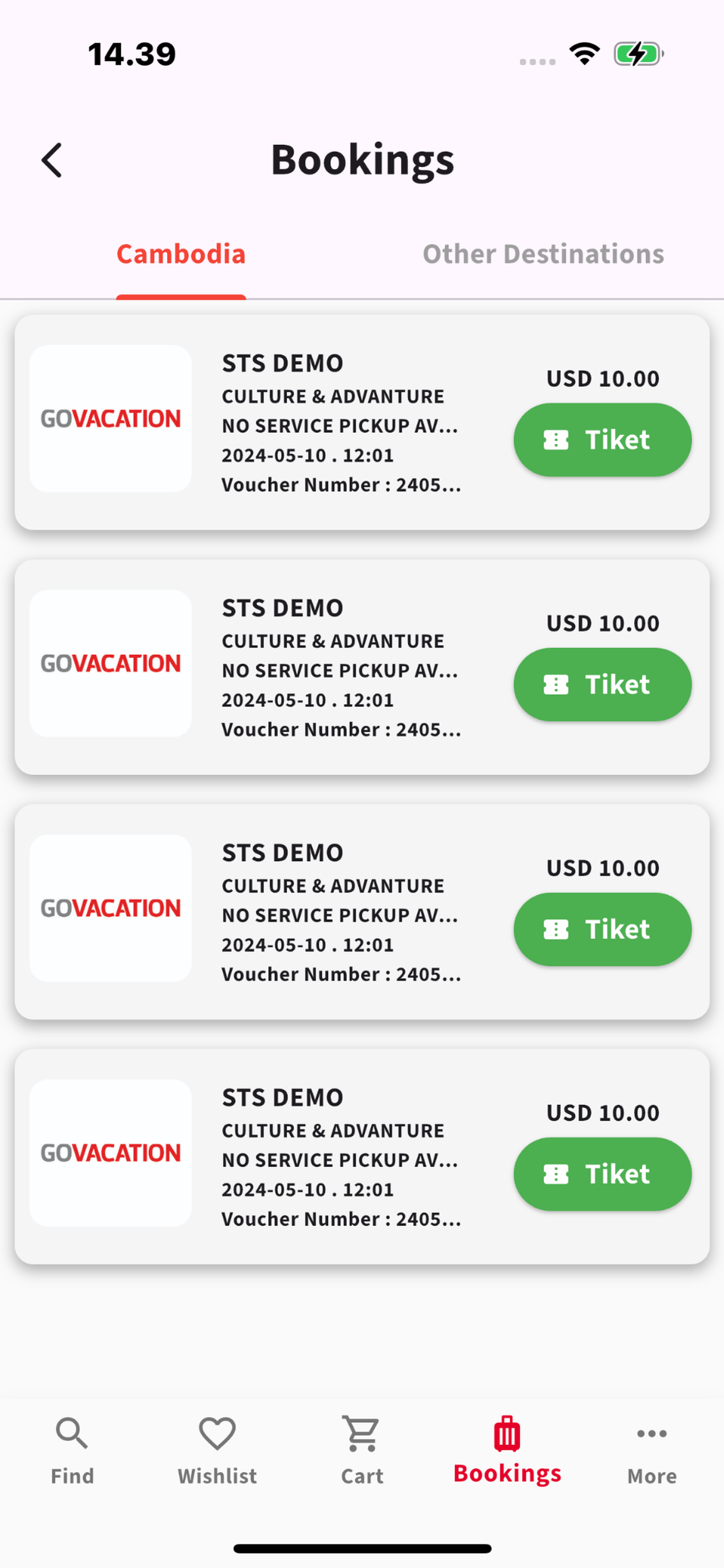 GoVacation Online Booking