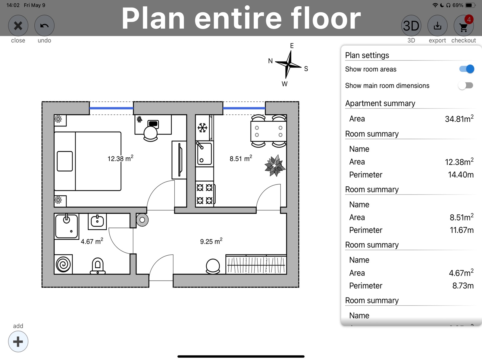 Floor Plan Scanner: PanoRoom ipad screenshot 2