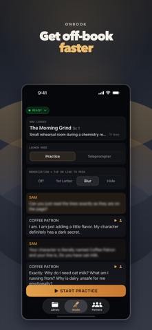 OnBook - Self-Tape & Rehearse iPhone screenshot