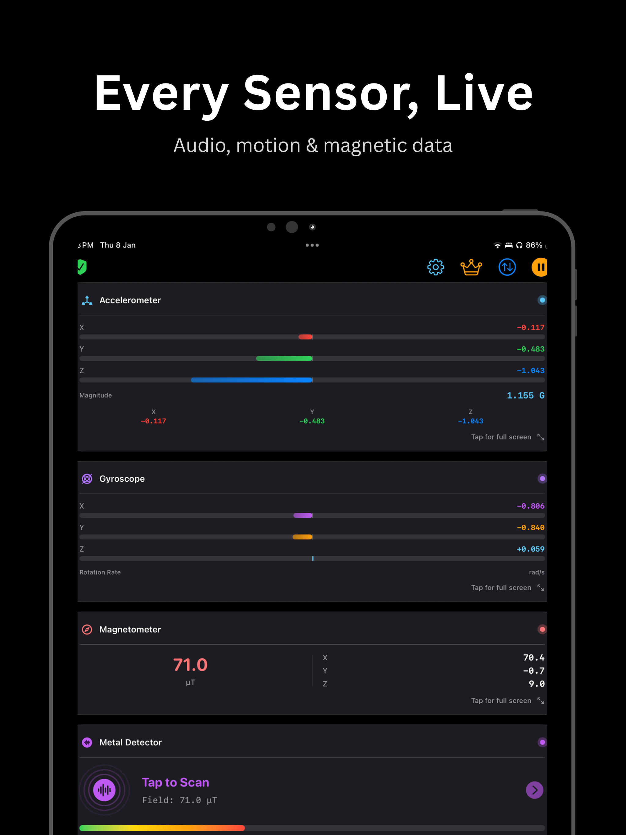 Sensor Labs: Physics Sensors