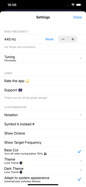 ‎LunaTuna - Guitar Tuner Screenshot