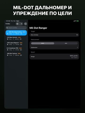 Ogive: Баллистический Расчёт iPad screenshot 8