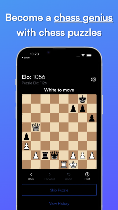 Screenshot #1 pour Tactiques de puzzles d'échecs