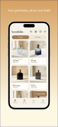 Perfume Wear Log - Scentfolio iPhone screenshot