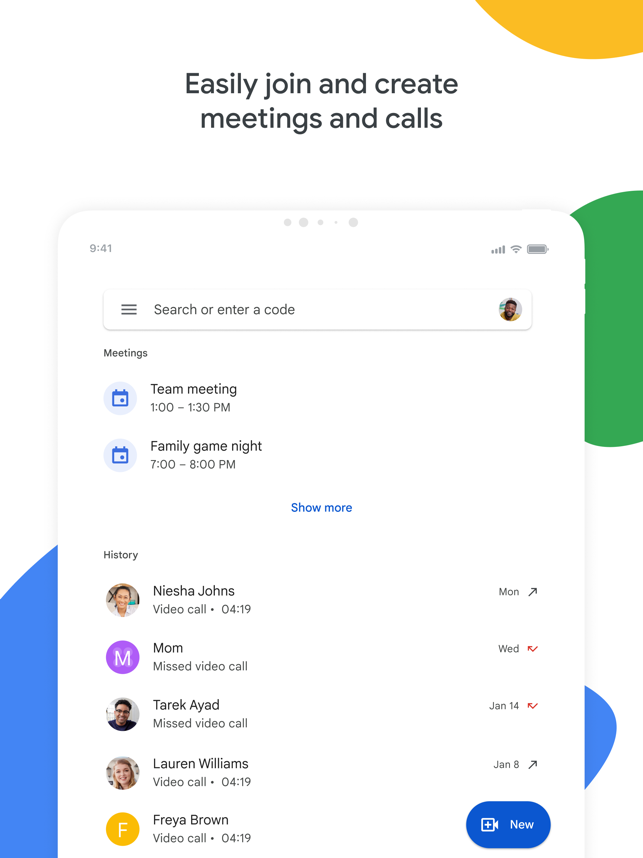 ‎Google Meet Capture d'écran
