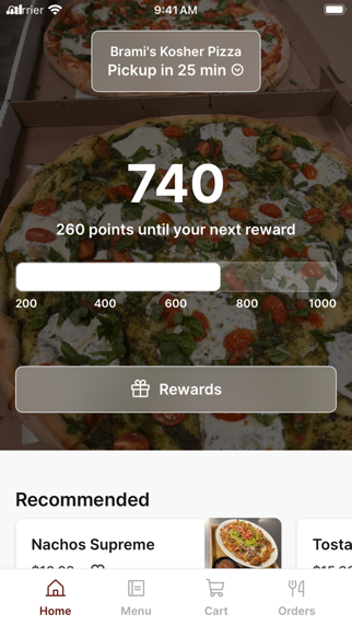 Brami's Kosher Pizza iPhone screenshot 1 - Food & Drink app