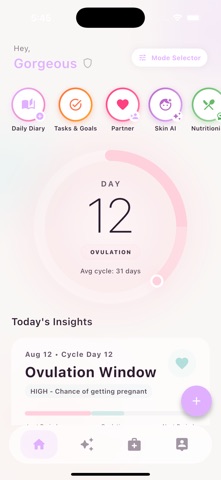 Bloom Cycle Period Ovulation iPhone screenshot 1