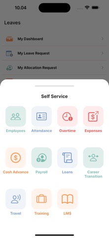 MySAS HRIS screenshot