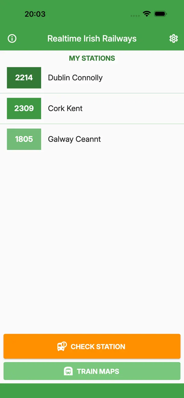 Screenshot #1 pour Realtime Irish Railways