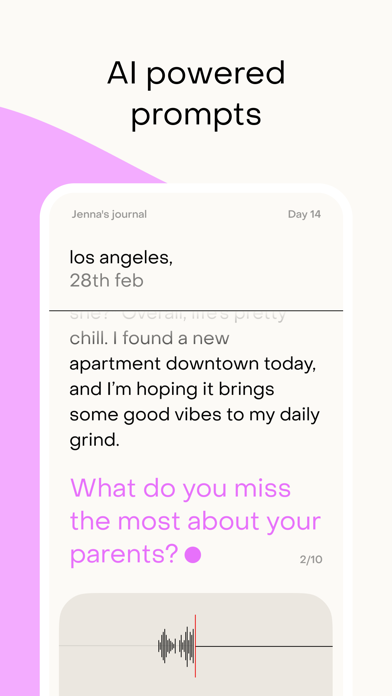 Lila ~ AI Voice Journaling Screenshot