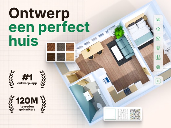 Planner 5D Interieur Inrichten iPad app afbeelding 1