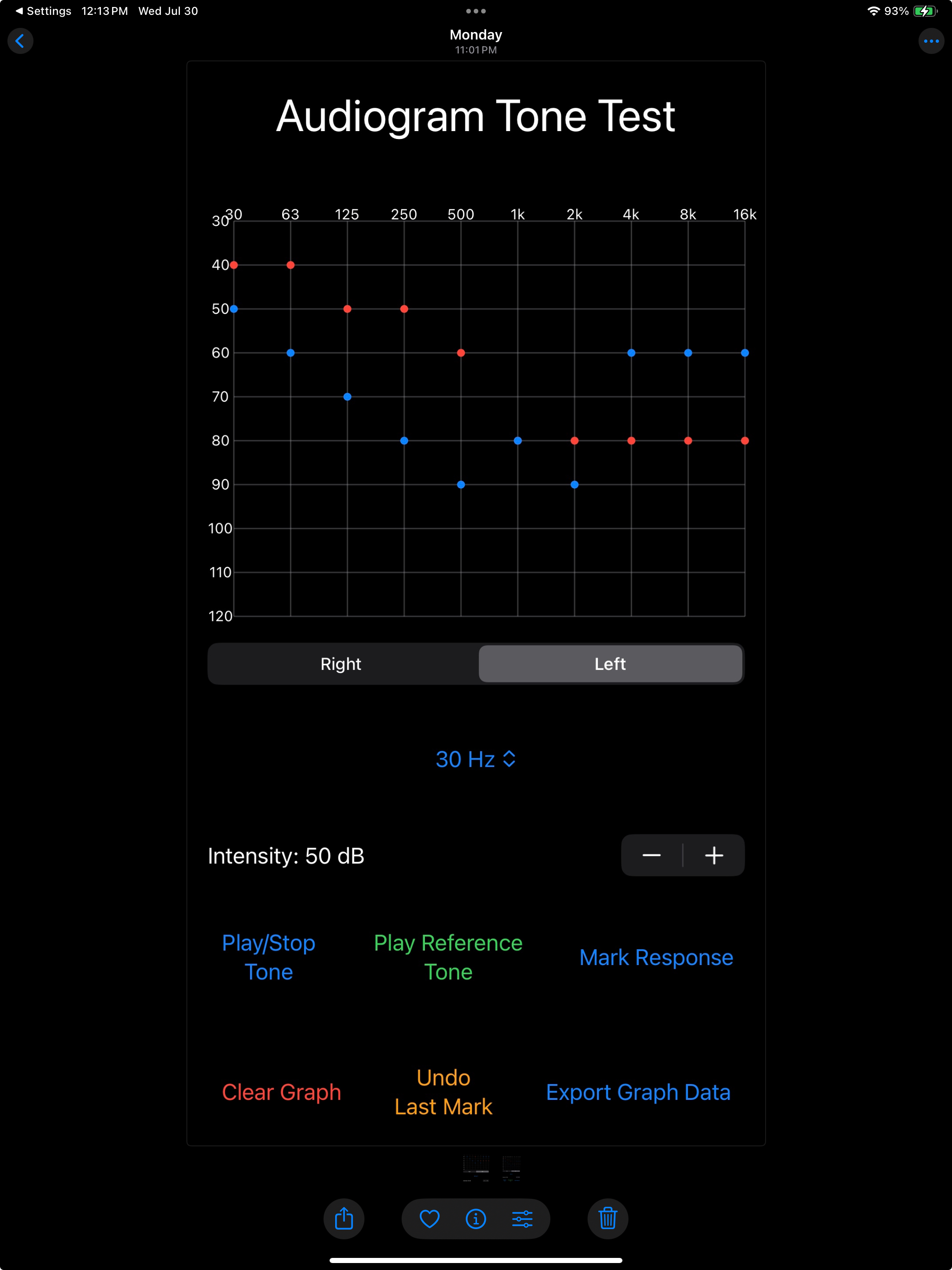 Audiogram Tone Test