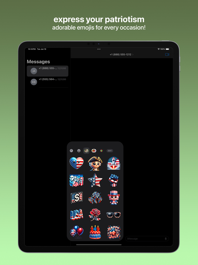 ‎Patriot Emojis Screenshot
