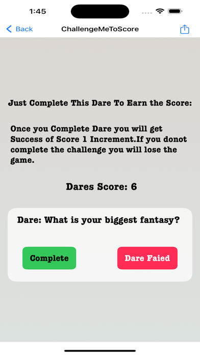 Screenshot #1 pour ChallengeMeToScore