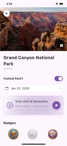 National Parks Journal iPhone screenshot