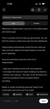 Video Script Teleprompter: Cam screenshot 10
