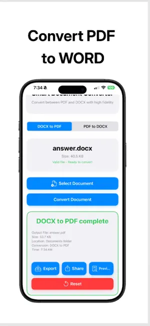 PDF to Word - docx screenshot 2