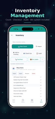 QuickScan QR & Inventory screenshot