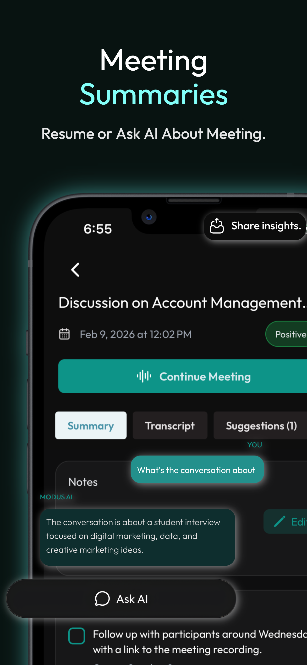 Modus: AI Meeting Assistant