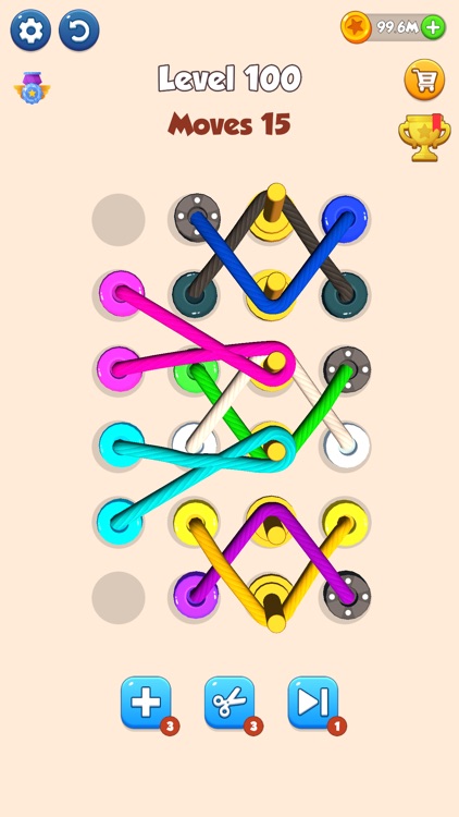 Color Tangled Rope 3D