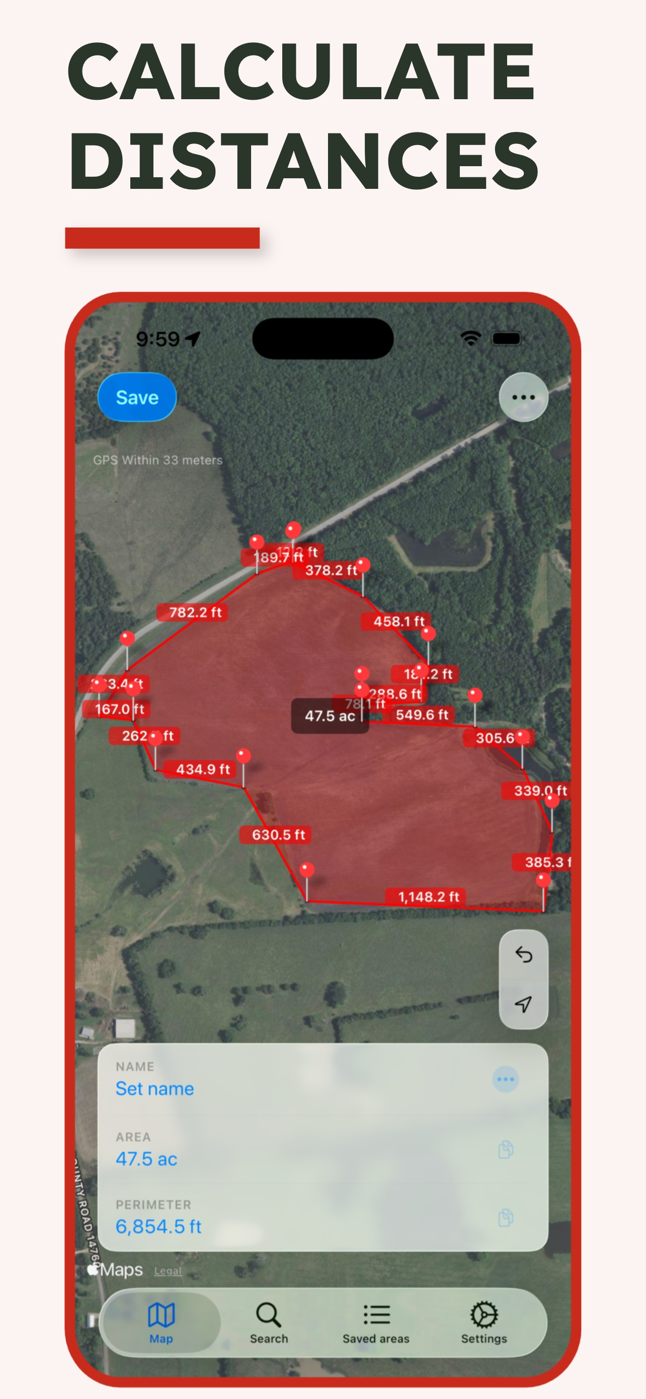 Map Area Calculator - Marea