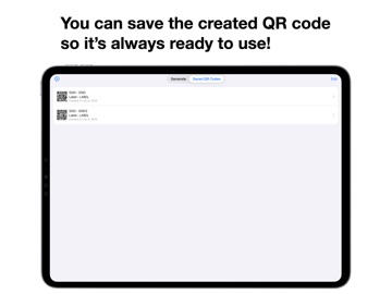 WiFi QR Maker Lite iPad screenshot