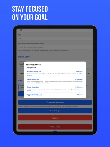 WeightyAI: Smart Weight Coach iPad screenshot