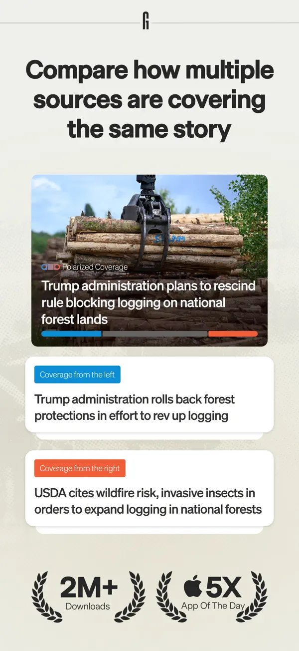 Ground News iPhone App Screenshot 2 – Nachrichten