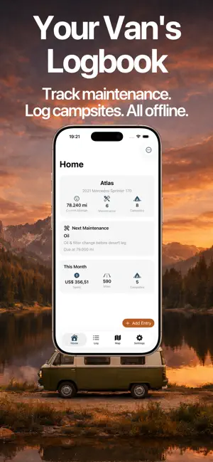 VanLog: Van Life Tracker screenshot 1