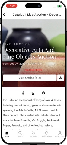 Crafted Auctions App iPhone screenshot