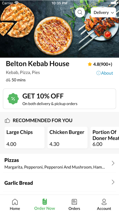 Belton Kebab House Station Rd Screenshot