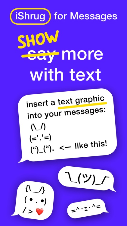 iShrug: Kaomoji and ASCII Art