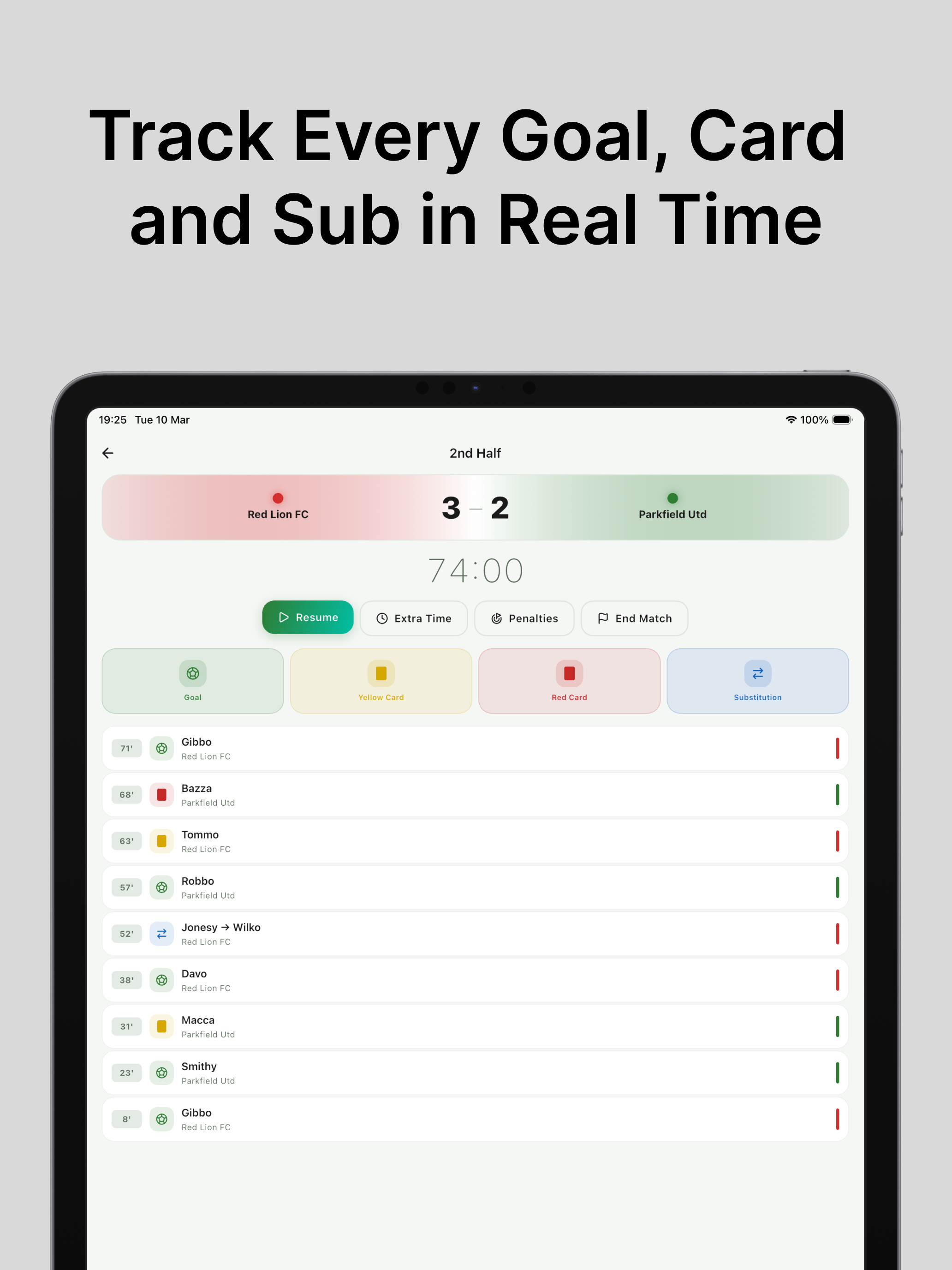 My Match - Football Scoreboard
