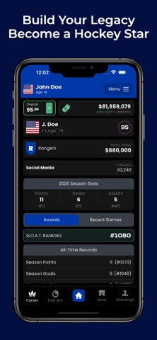 Hockey Career 26 - Ice Legend iPhone screenshot