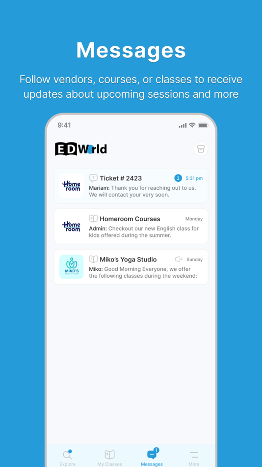#3. ED World: Book Classes & More (iOS) 由: ED World