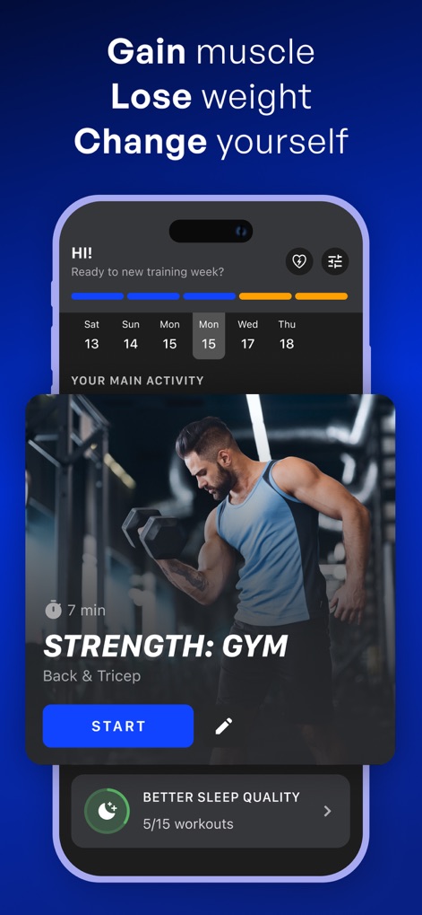 Workout Planner Muscle Booster - Daily Workout Overview