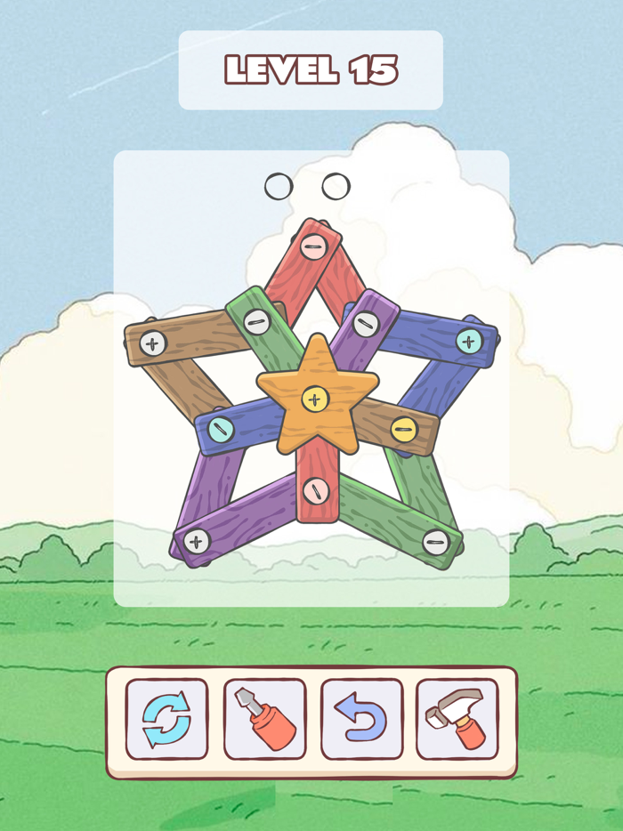 Nuts Island Wood Screw Puzzle