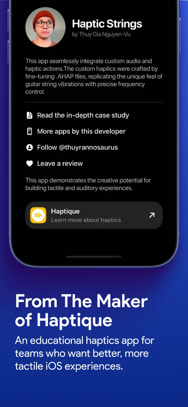 #2. Haptic Strings (iOS) di: Thuy Gia Nguyen